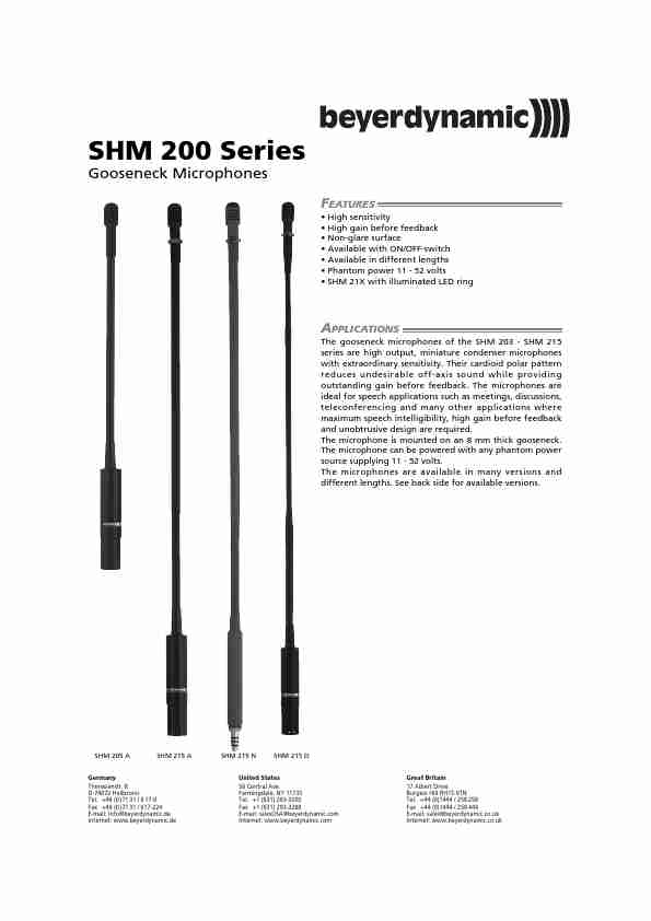 Beyerdynamic Microphone SHM 205 A-page_pdf